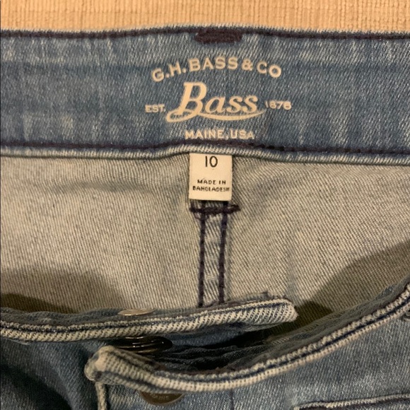 Bass Blue Jean Shorts High-Waisted Vintage Style - Picture 3 of 5